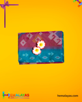 Anandha Blue Ikat Pochampally Silk Saree with Pink Woven Border