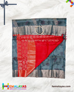 Steel Grey & Pink Luxury Soft Silk Saree