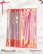 Blue with Pink Kanchipuram Bridal Brocade Saree