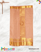 Onion Pink Semi Silk Pallaku Design Saree
