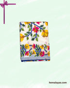 White Handloom Cotton Silk Flower Jamdani Saree
