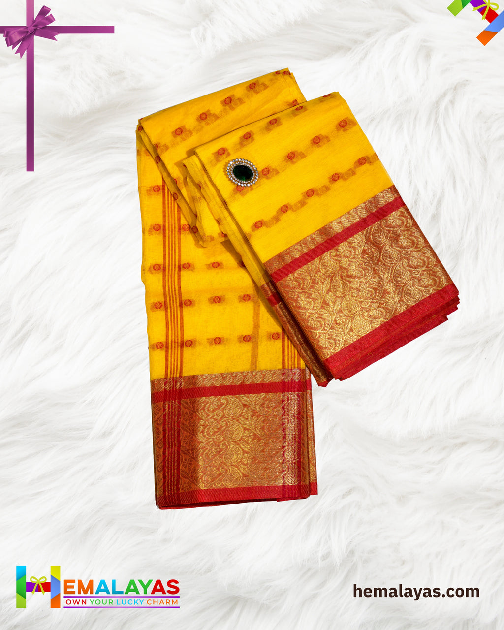 Yellow Traditional Bengal Cotton Tant Saree with Zari Border