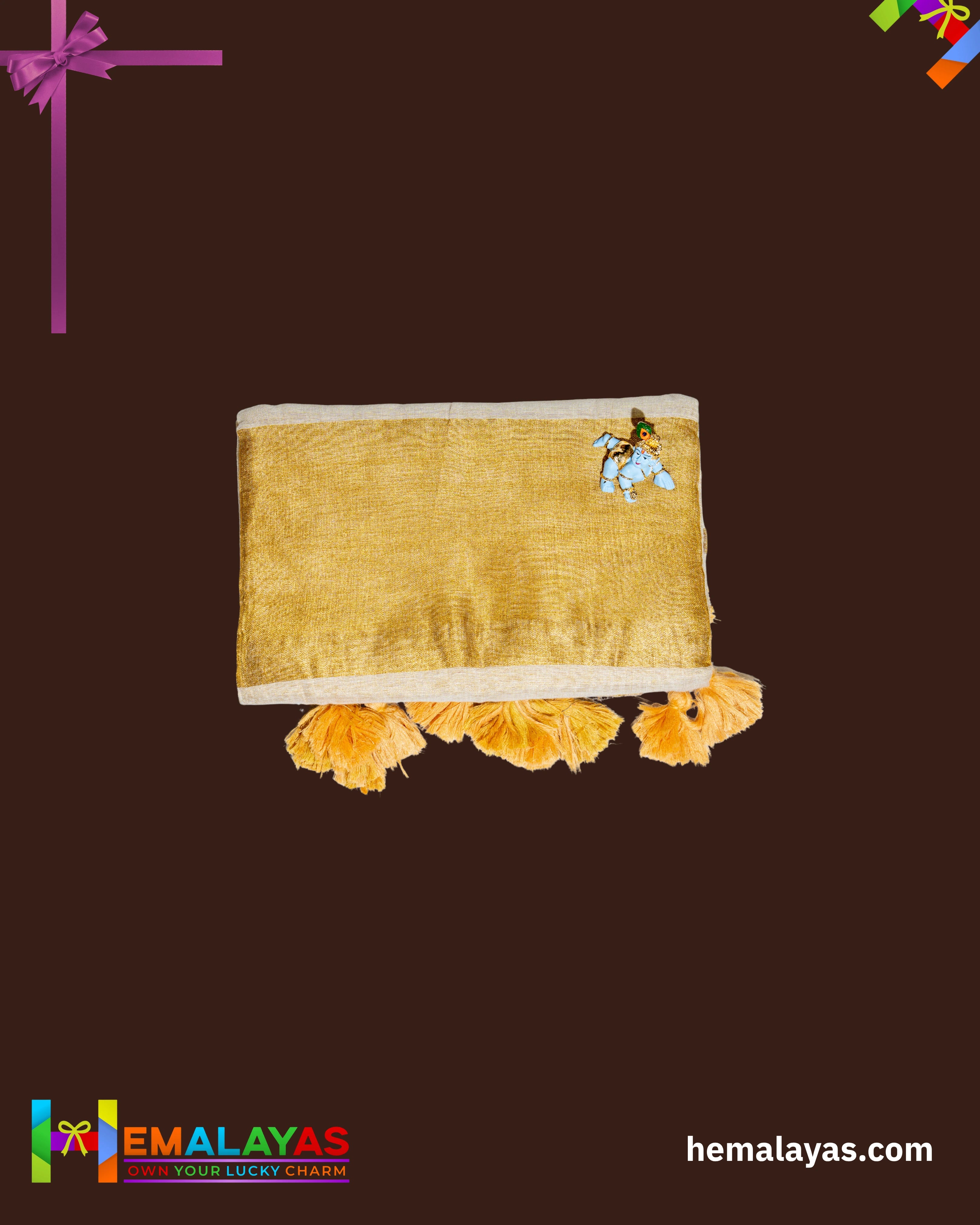 Gold Handwoven Tissue Silk Saree