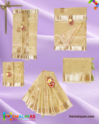 Pastel Pistachio Banarasi Tissue Kota Handwork Saree