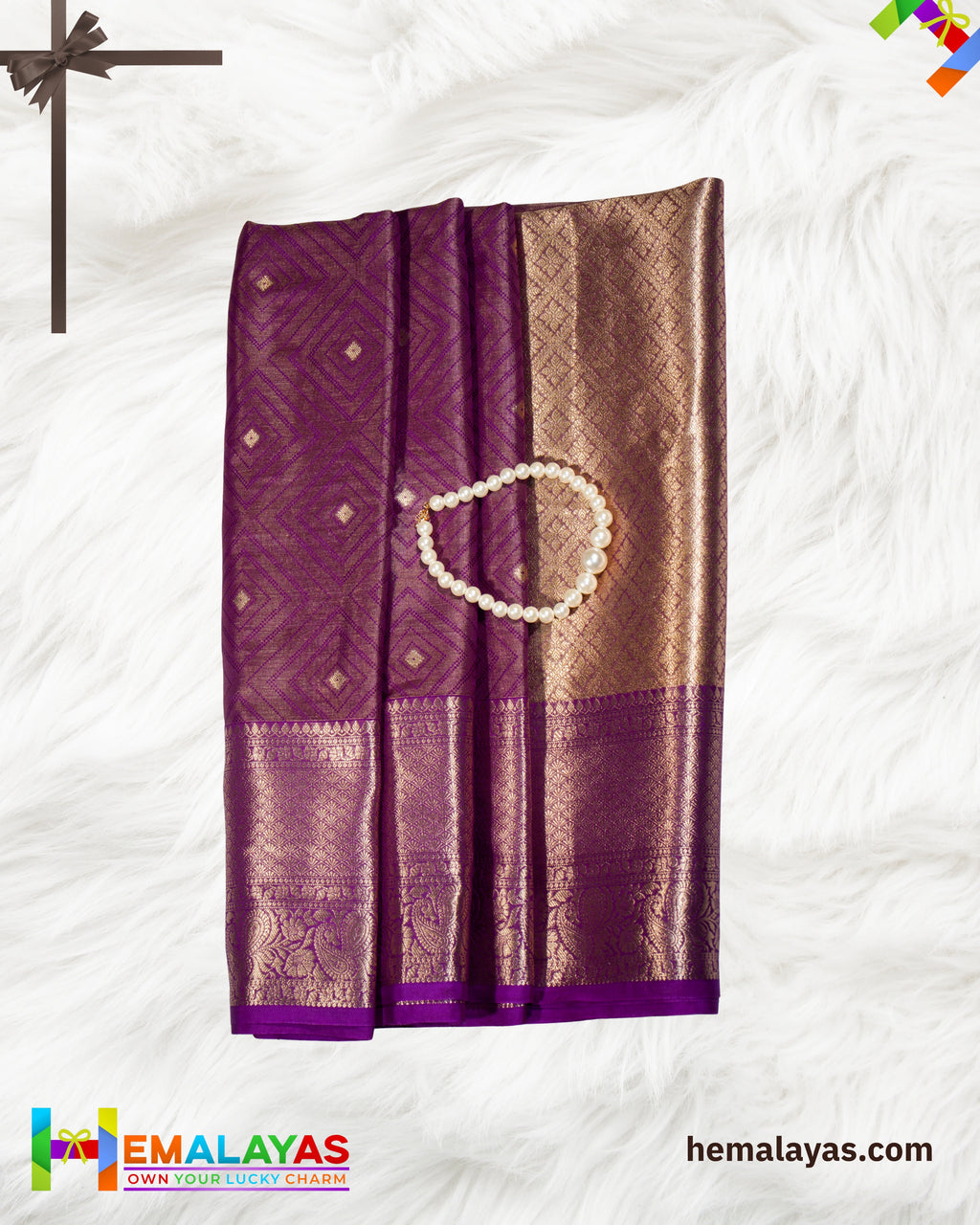 Royal Purple Banarasi Silk Saree with Rich Zari Border