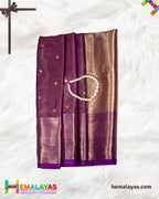 Royal Purple Banarasi Silk Saree with Rich Zari Border