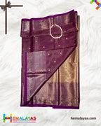 Royal Purple Banarasi Silk Saree with Rich Zari Border