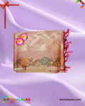 Peach Gold Banarasi Tissue Embroidery Work Saree