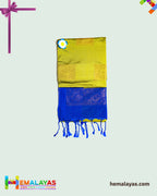 Lime Green & Royal Blue Kanchipuram Elite Silk Saree with Zari Motifs
