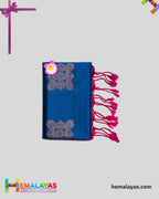 Royal Blue & Magenta Kanchipuram Elite Silk Saree with Zari Motifs