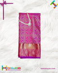 Rani Pink & Purple Kanchipuram Mix Bridal Silk Saree with Brocade Design