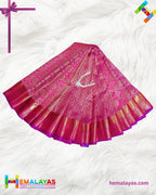 Rani Pink & Purple Kanchipuram Mix Bridal Silk Saree with Brocade Design