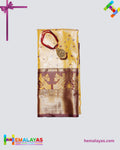 Gold Tissue & Maroon Kanchipuram Mix Korvai Bridal Saree with Peacock Border