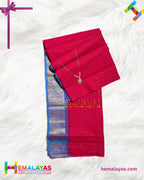 Rani Pink & Blue Madurai Sungudi Cotton Saree with Traditional Border