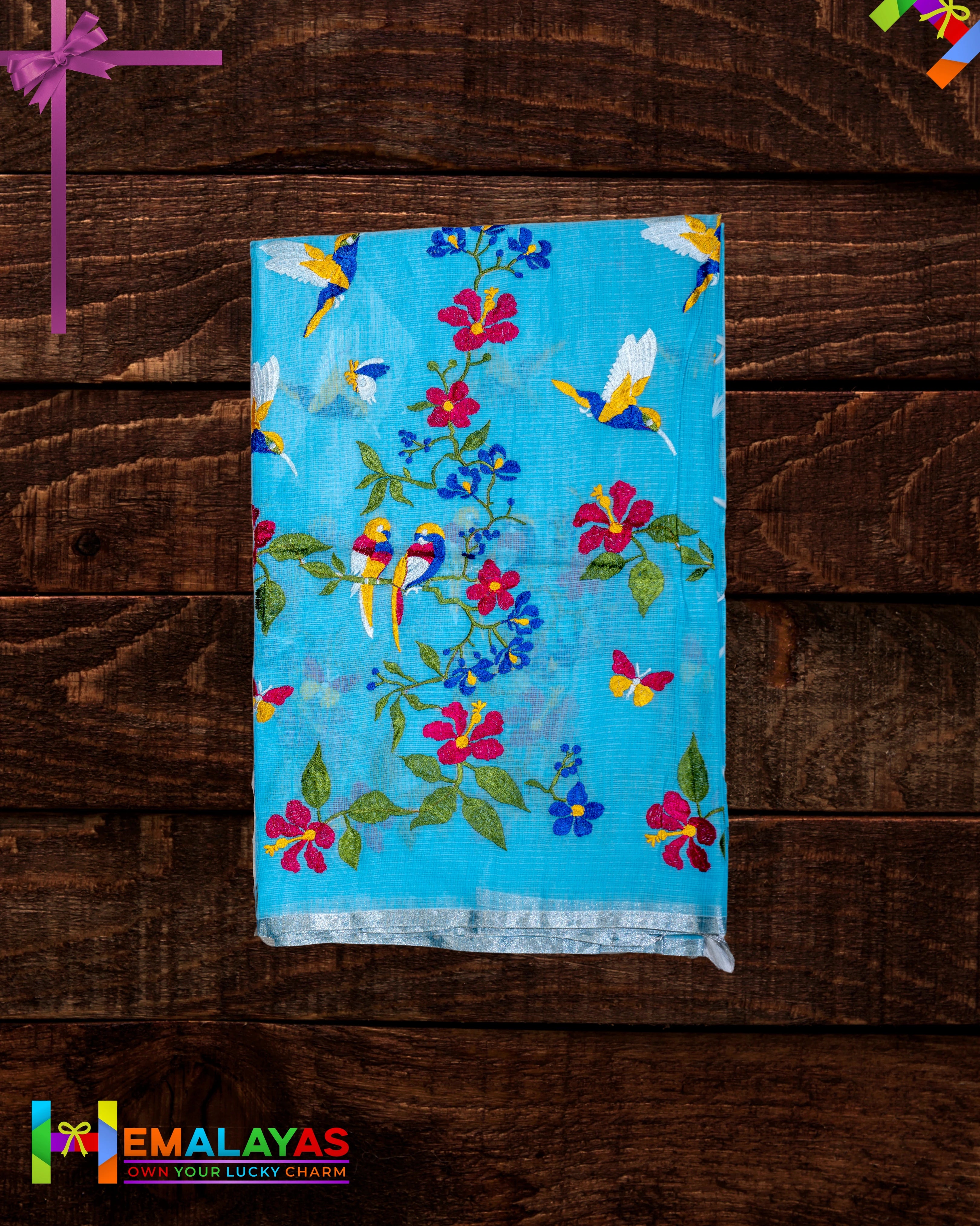 Elegant Kota Cotton Saree with Embroidery Work