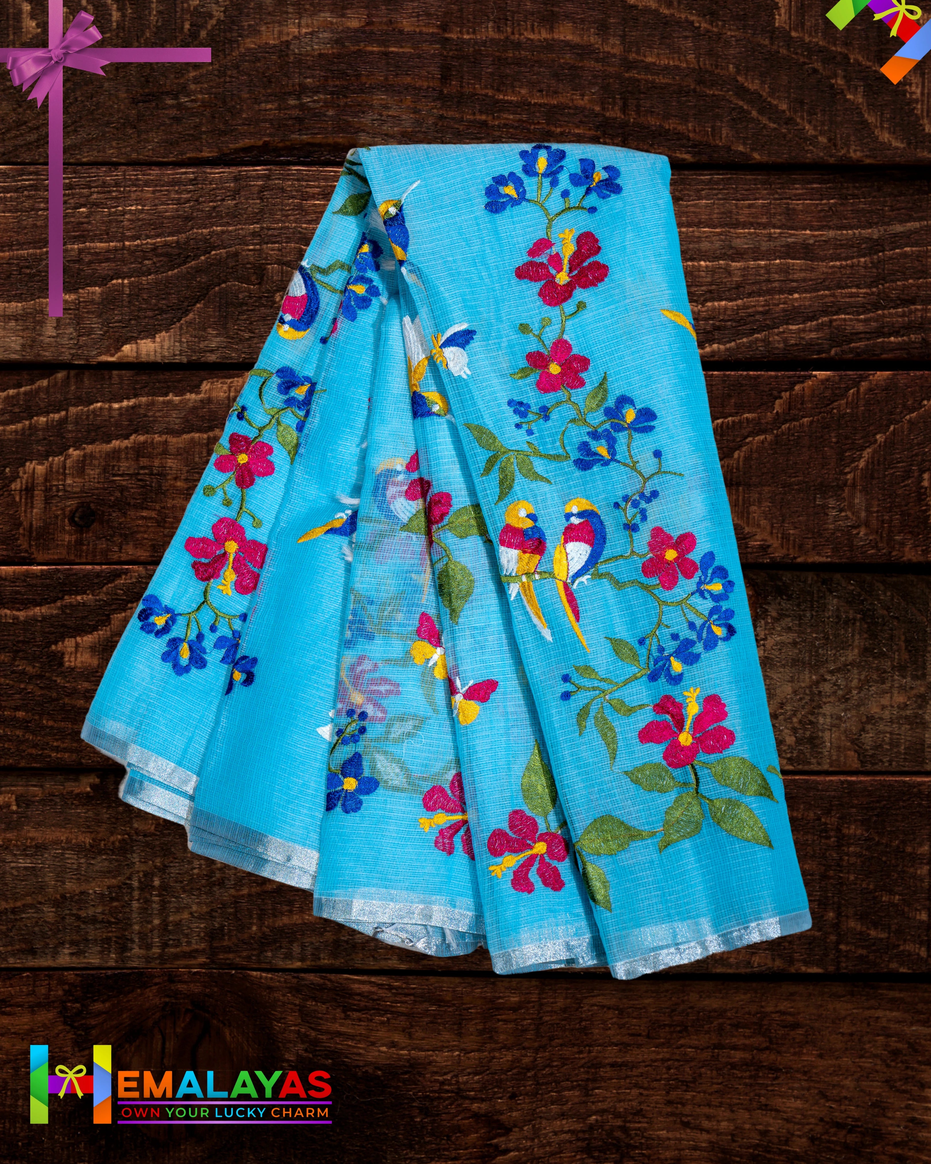 Elegant Kota Cotton Saree with Embroidery Work