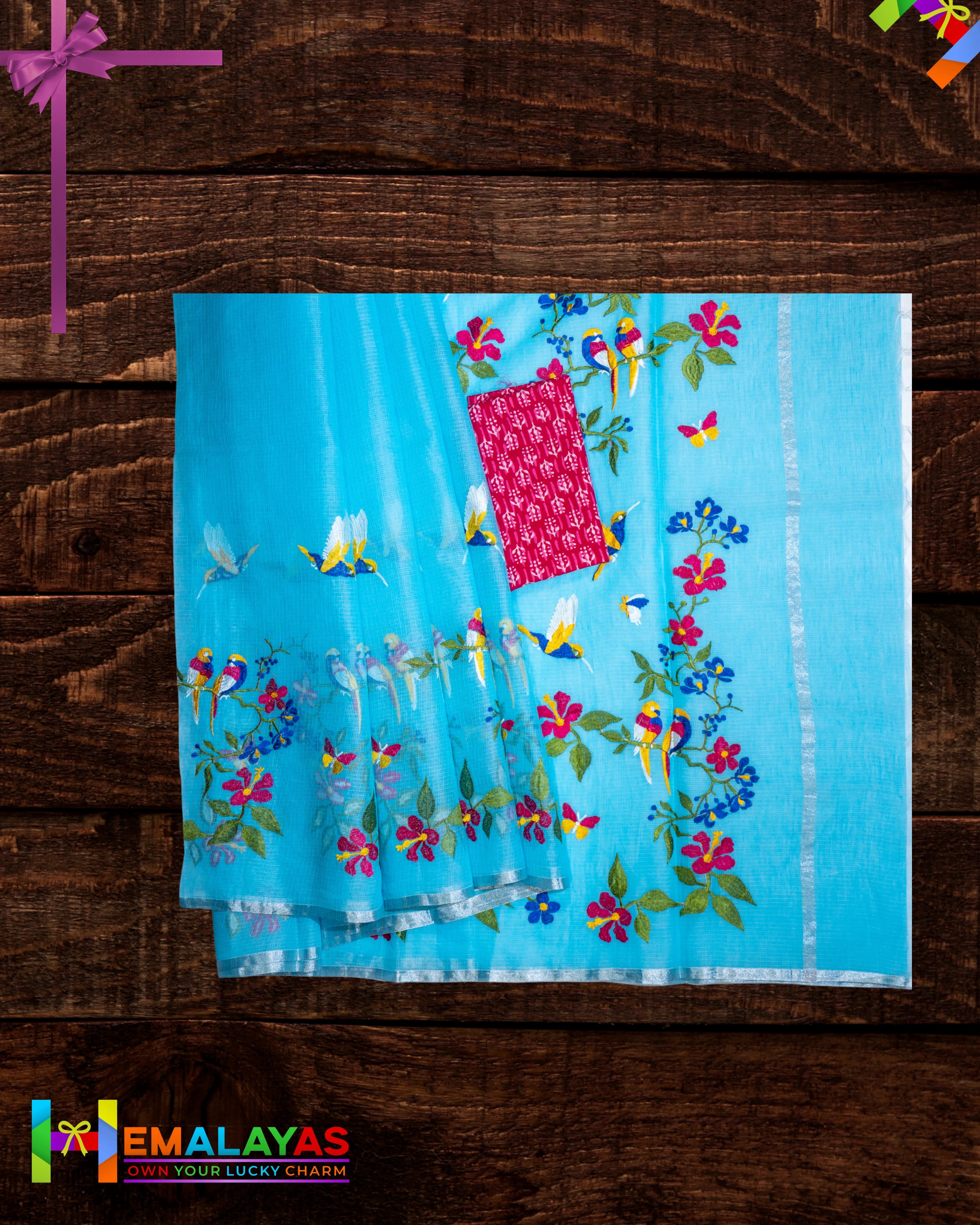 Elegant Kota Cotton Saree with Embroidery Work