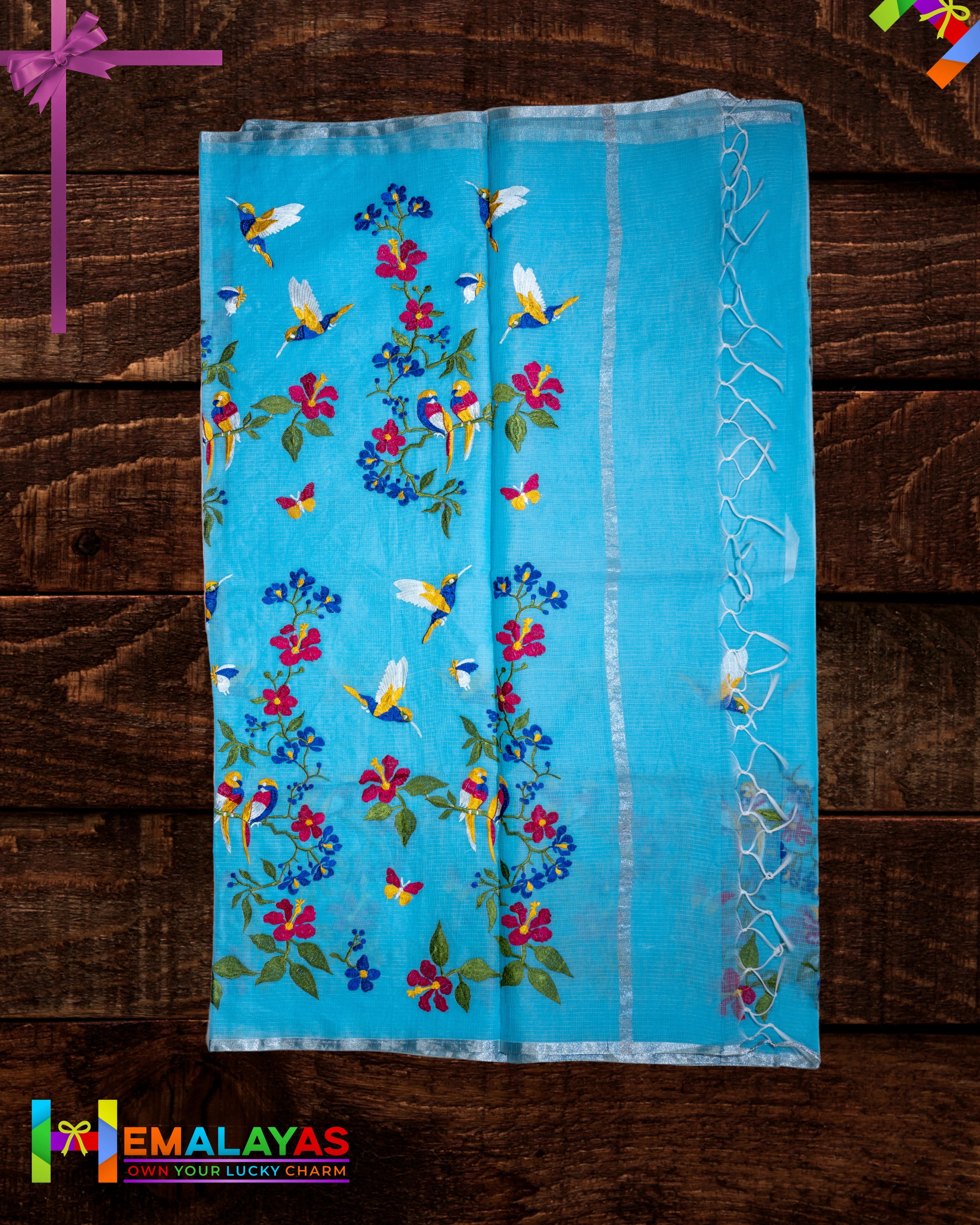 Elegant Kota Cotton Saree with Embroidery Work