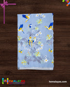Powder Blue Embroidered Kota Cotton Saree