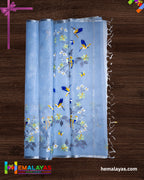 Powder Blue Embroidered Kota Cotton Saree
